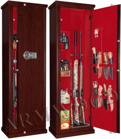 Оружейный сейф с отделкой деревом Armwood 535 EL Flock