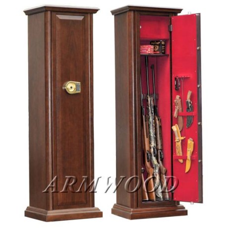 Оружейный сейф с отделкой деревом Armwood 95 EL FLOCK