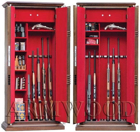 Оружейный сейф с отделкой деревом Armwood 757 Flock