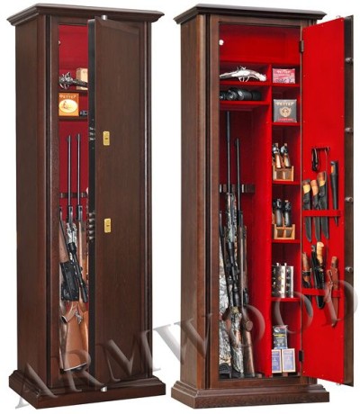 Оружейный сейф с отделкой деревом Armwood 44 Flock