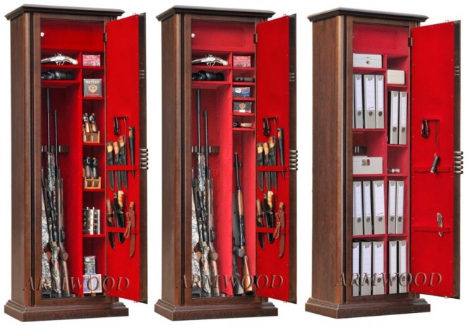 Оружейный сейф с отделкой деревом Armwood 44 Flock