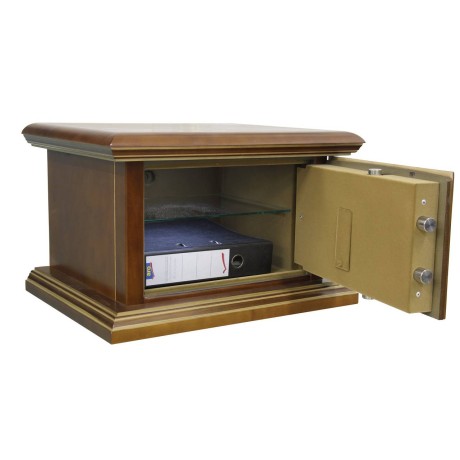 Взломостойкий сейф в дереве Valberg ASK 30 DEL корневой Меткон ШПон