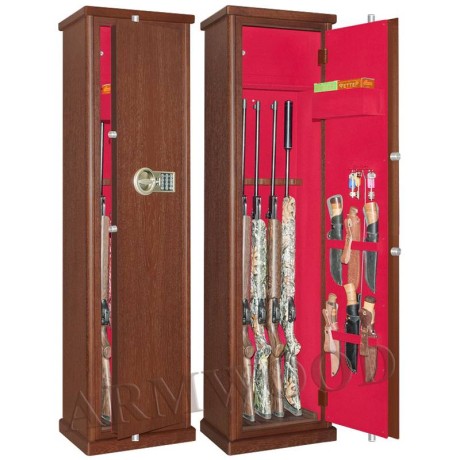 Оружейный сейф с отделкой деревом Armwood 55 EL Flock